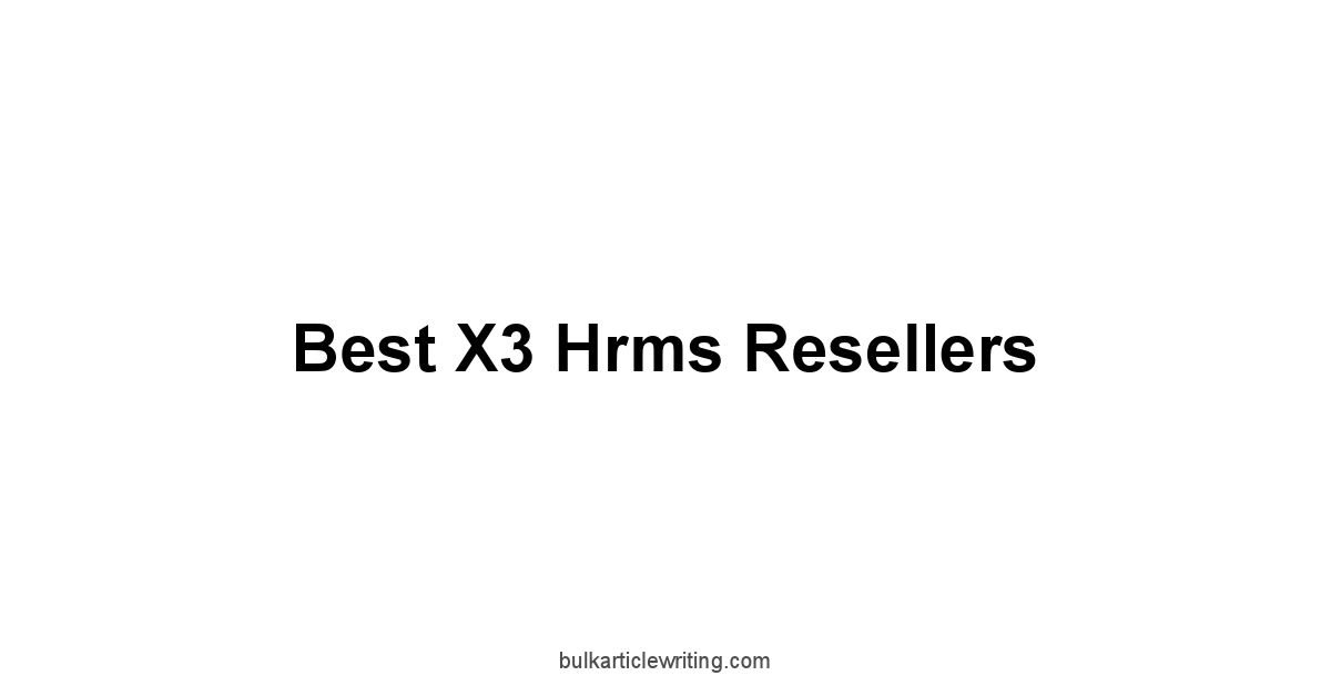 Best X3 Hrms Resellers 1 by Partners
