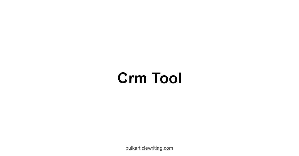 Crm Tool 1 by Partners