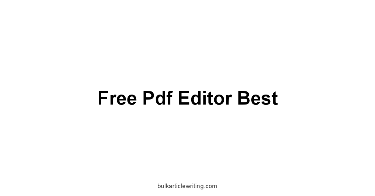 Free Pdf Editor Best 1 by Partners