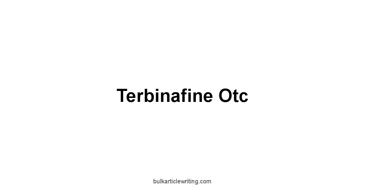 Terbinafine Otc 1 by Partners