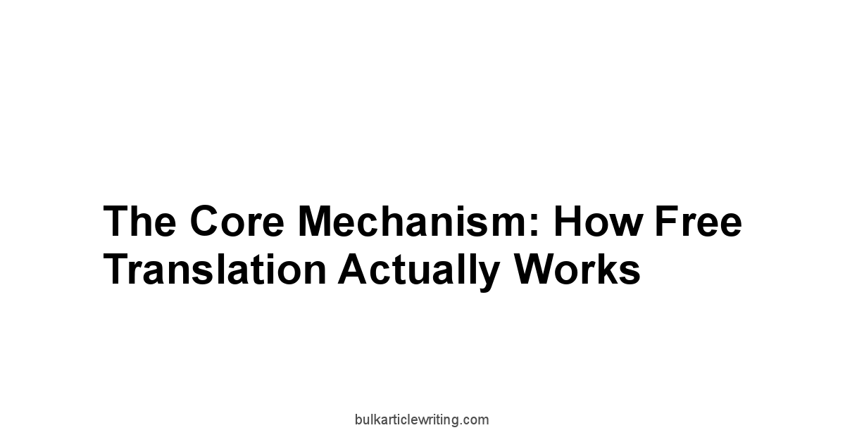 The Core Mechanism: How Free Translation Actually Works
