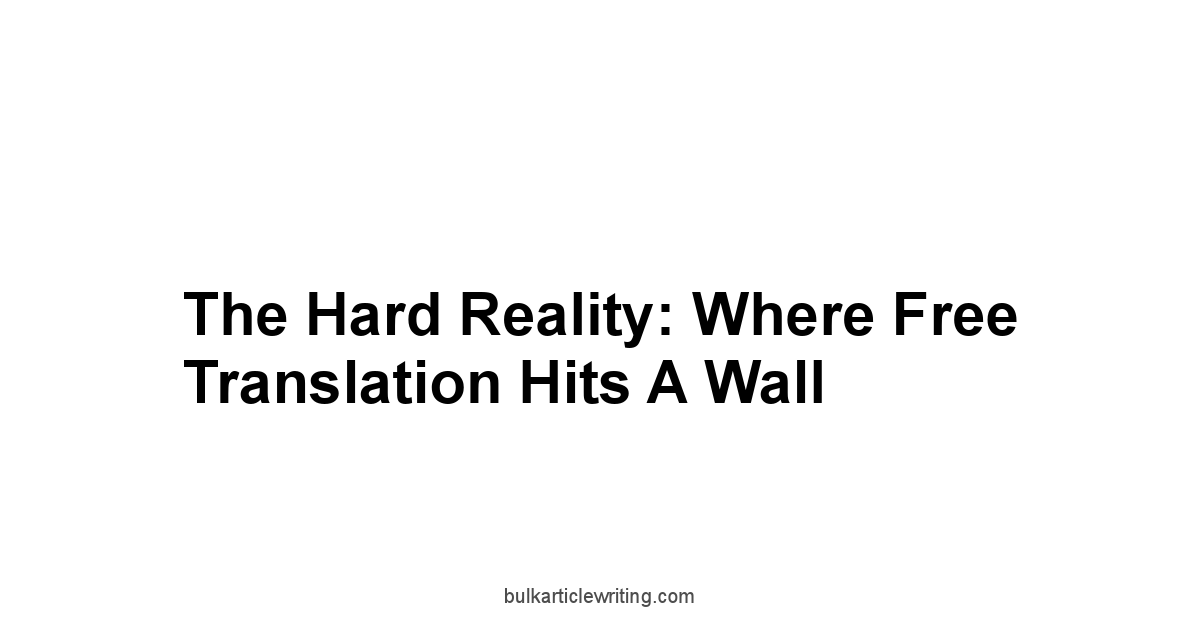 The Hard Reality: Where Free Translation Hits a Wall
