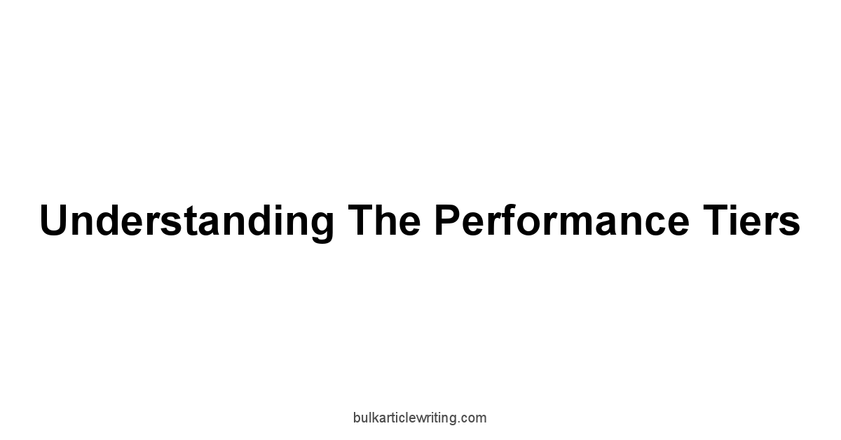 Understanding the Performance Tiers