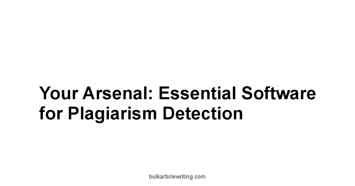 Your Arsenal: Essential Software for Plagiarism Detection