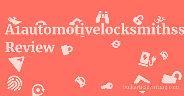 A1automotivelocksmithssydney.com.au Review