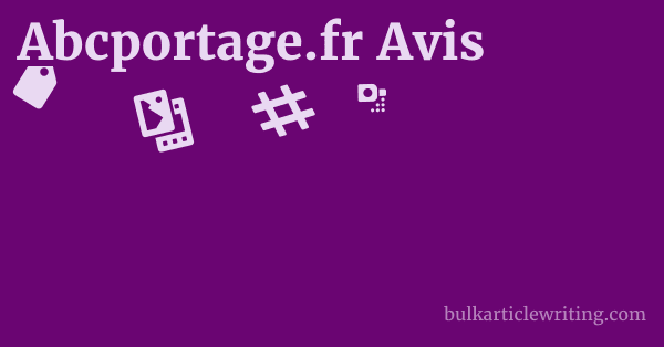 Abcportage.fr Avis 1 by