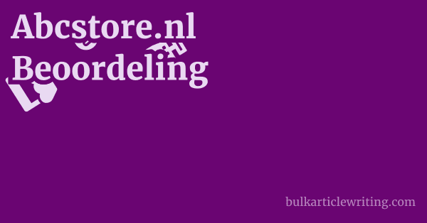 Abcstore.nl Beoordeling 1 by