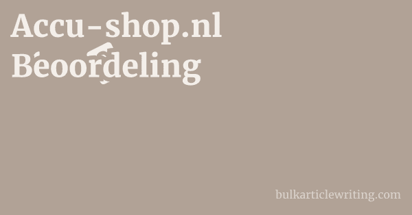 Accu-shop.nl Beoordeling 1 by