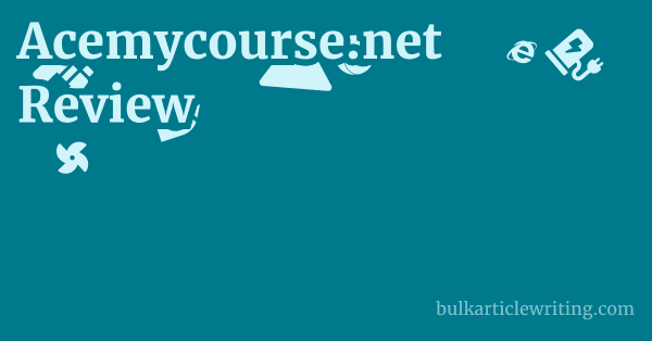 Acemycourse.net Review 1 by