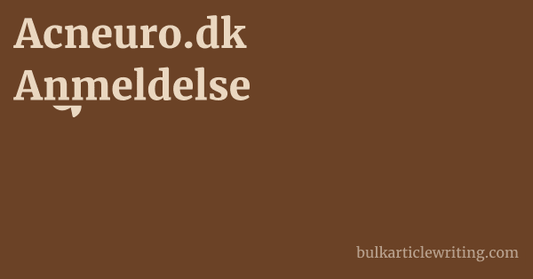 Acneuro.dk Anmeldelse 1 by