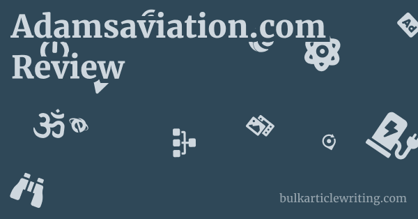 Adamsaviation.com Review 1 by