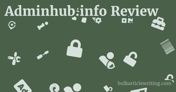 Adminhub.info Review 1 by Partners