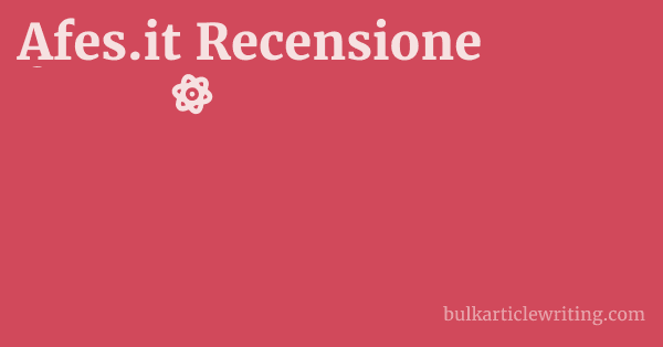 Afes.it Recensione 1 by