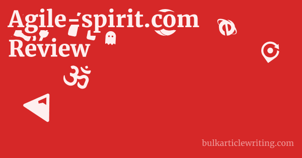 Agile-spirit.com Review 1 by Partners