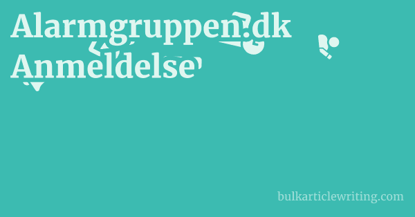 Alarmgruppen.dk Anmeldelse 1 by