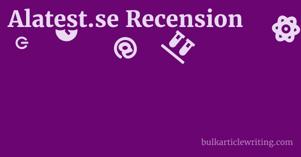 Alatest.se Recension 1 by