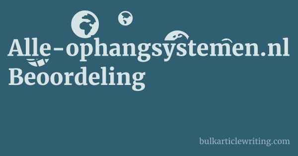 Alle-ophangsystemen.nl Beoordeling 1 by