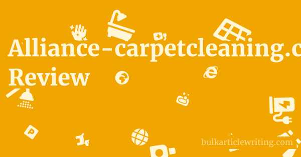 Alliance-carpetcleaning.com Review 1 by