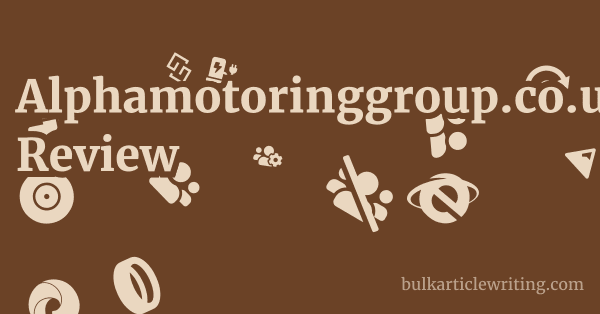 Alphamotoringgroup.co.uk Review 1 by