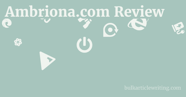 Ambriona.com Review 1 by