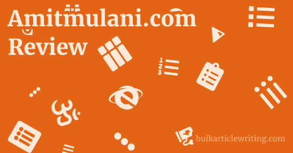 Amitmulani.com Review 1 by