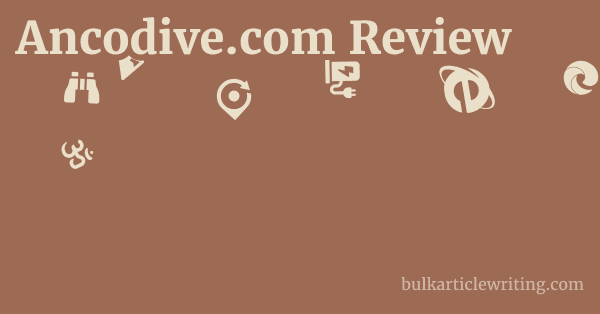 Ancodive.com Review 1 by