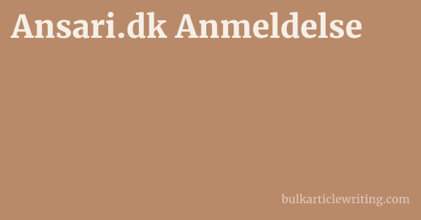 Ansari.dk Anmeldelse 1 by