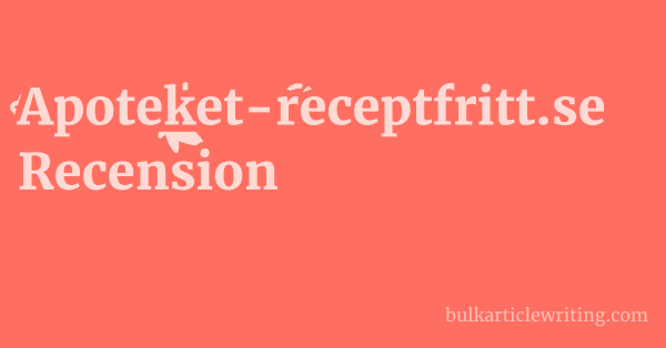 Apoteket-receptfritt.se Recension 1 by