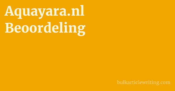 Aquayara.nl Beoordeling 1 by
