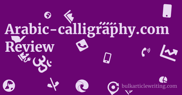 Arabic-calligraphy.com Review 1 by Partners