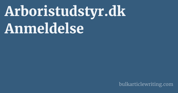 Arboristudstyr.dk Anmeldelse