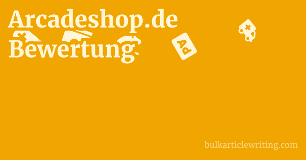 Arcadeshop.de Bewertung 1 by