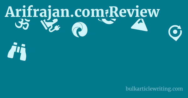 Arifrajan.com Review 1 by