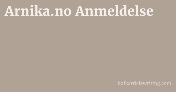Arnika.no Anmeldelse 1 by Partners