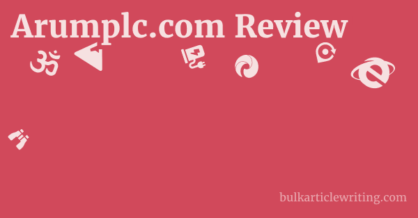 Arumplc.com Review 1 by