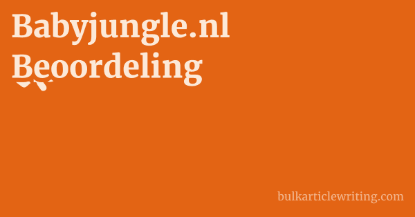 Babyjungle.nl Beoordeling 1 by