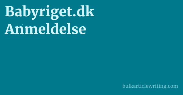 Babyriget.dk Anmeldelse 1 by Partners