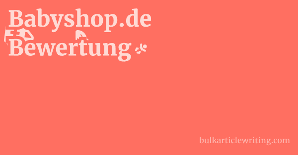Babyshop.de Bewertung 1 by Partners