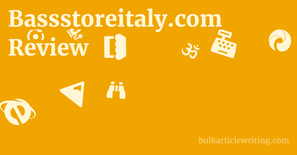 Bassstoreitaly.com Review 1 by