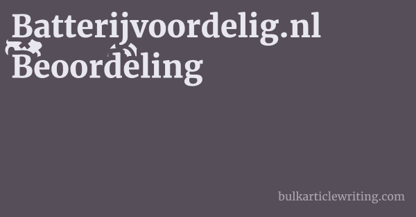 Batterijvoordelig.nl Beoordeling 1 by