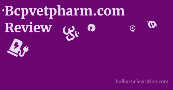 Bcpvetpharm.com Review 1 by