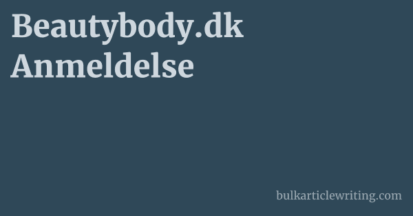 Beautybody.dk Anmeldelse 1 by