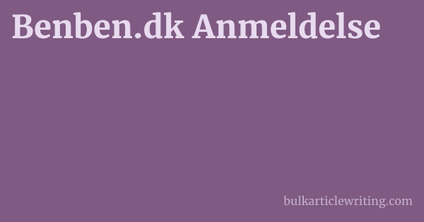 Benben.dk Anmeldelse 1 by