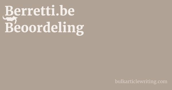 Berretti.be Beoordeling 1 by Partners
