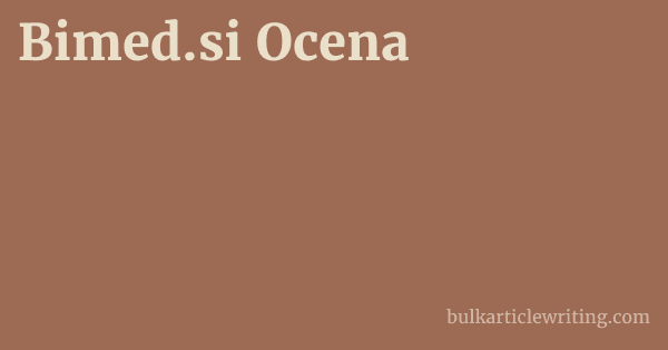 Bimed.si Ocena