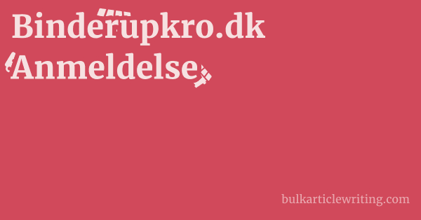Binderupkro.dk Anmeldelse 1 by