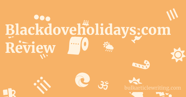 Blackdoveholidays.com Review 1 by Partners