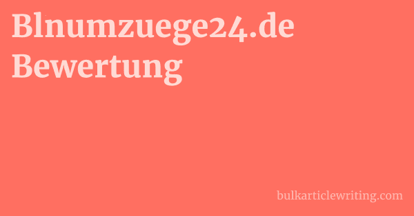 Blnumzuege24.de Bewertung 1 by