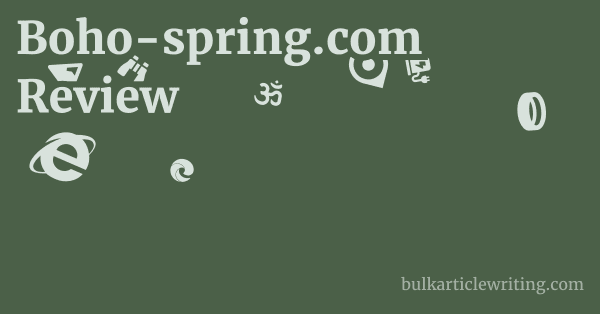 Boho-spring.com Review 1 by Partners