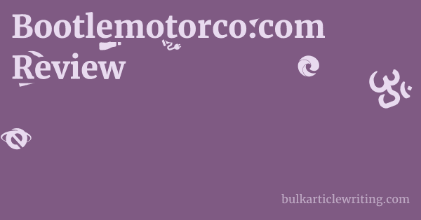 Bootlemotorco.com Review 1 by